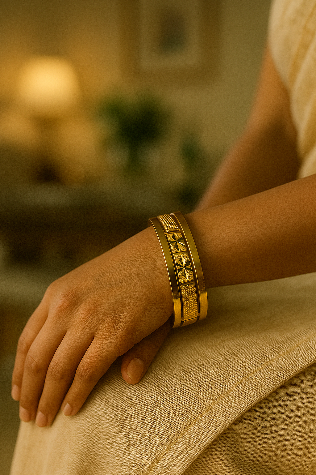 Brass Gold Plated Bangles (Pack of 2)